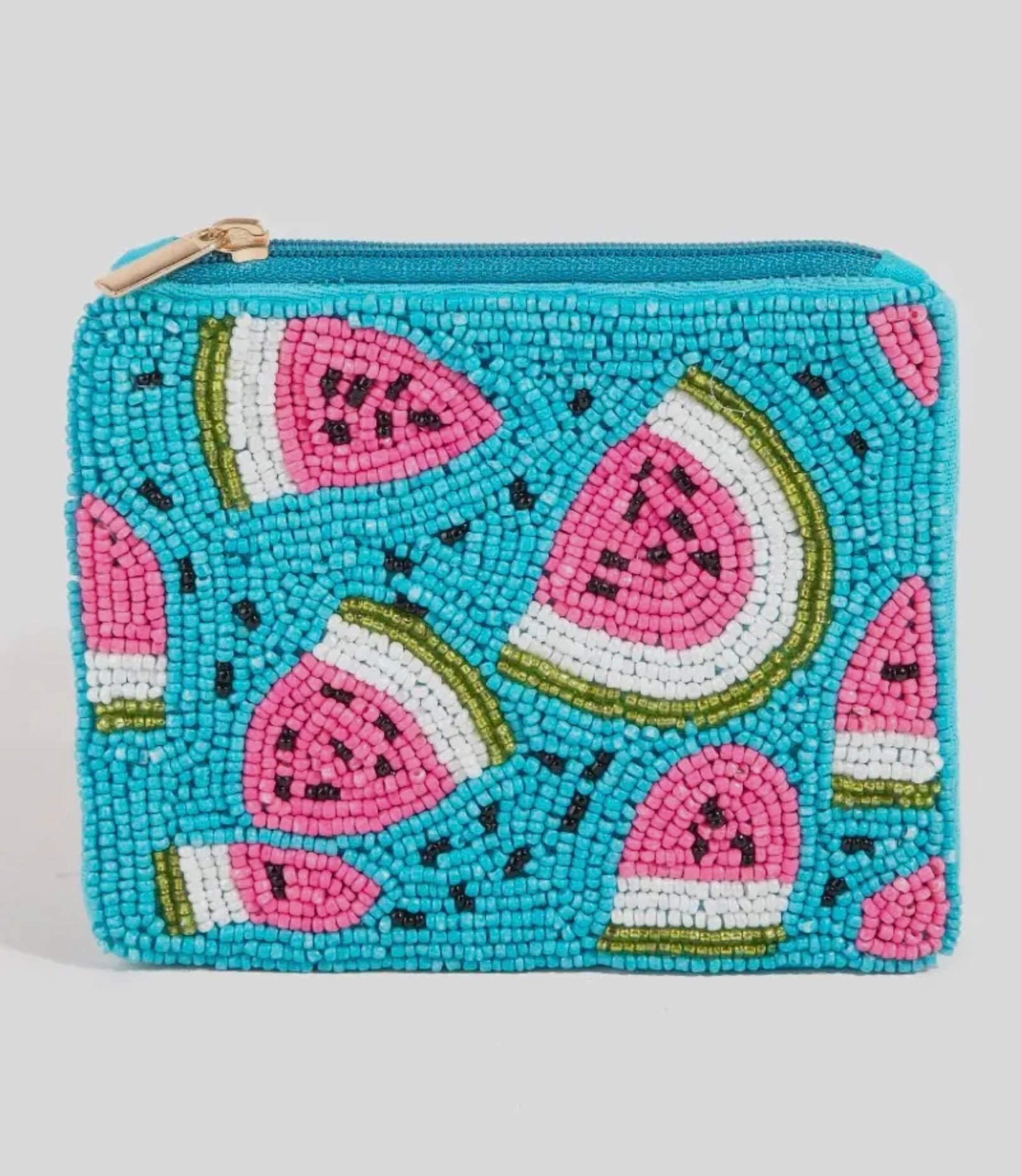 Seed Beaded Watermelon Coin Purse
