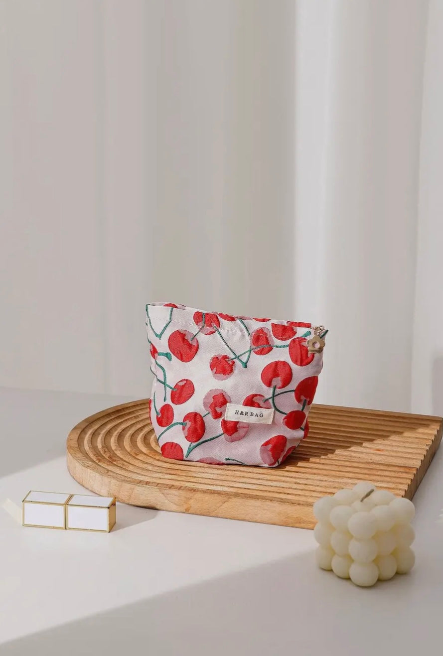 Red Cherry Portable Storage Bag - SMALL