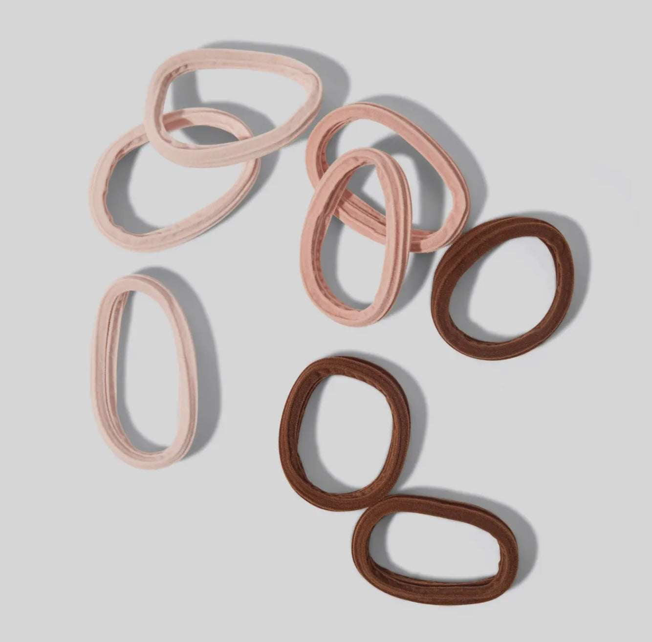 Kitsch Recycled Seamless Hair Elastics 8 Pc Set - Rosewood