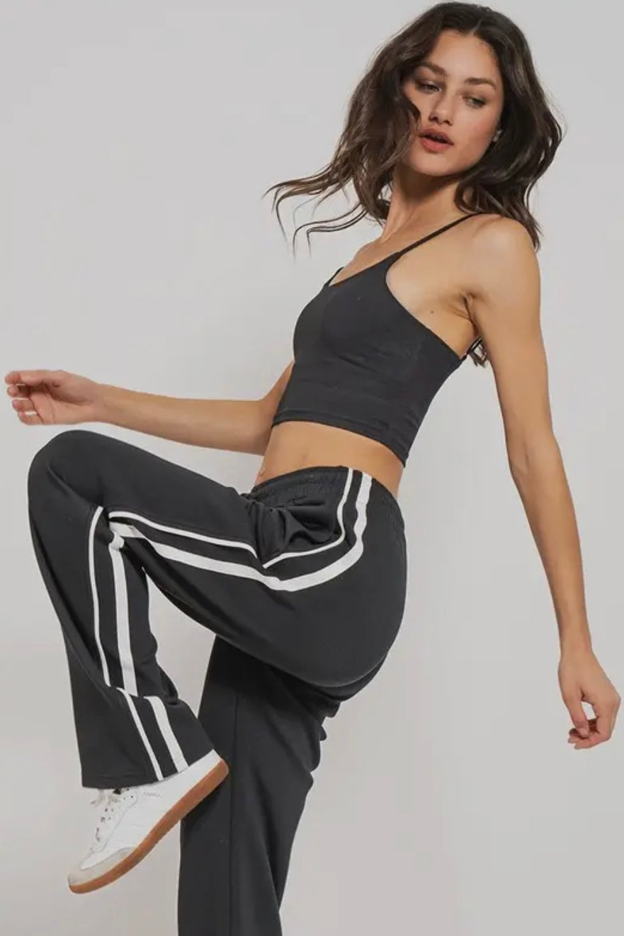 Timeless Stripe Drawstring Relaxed Sweatpants