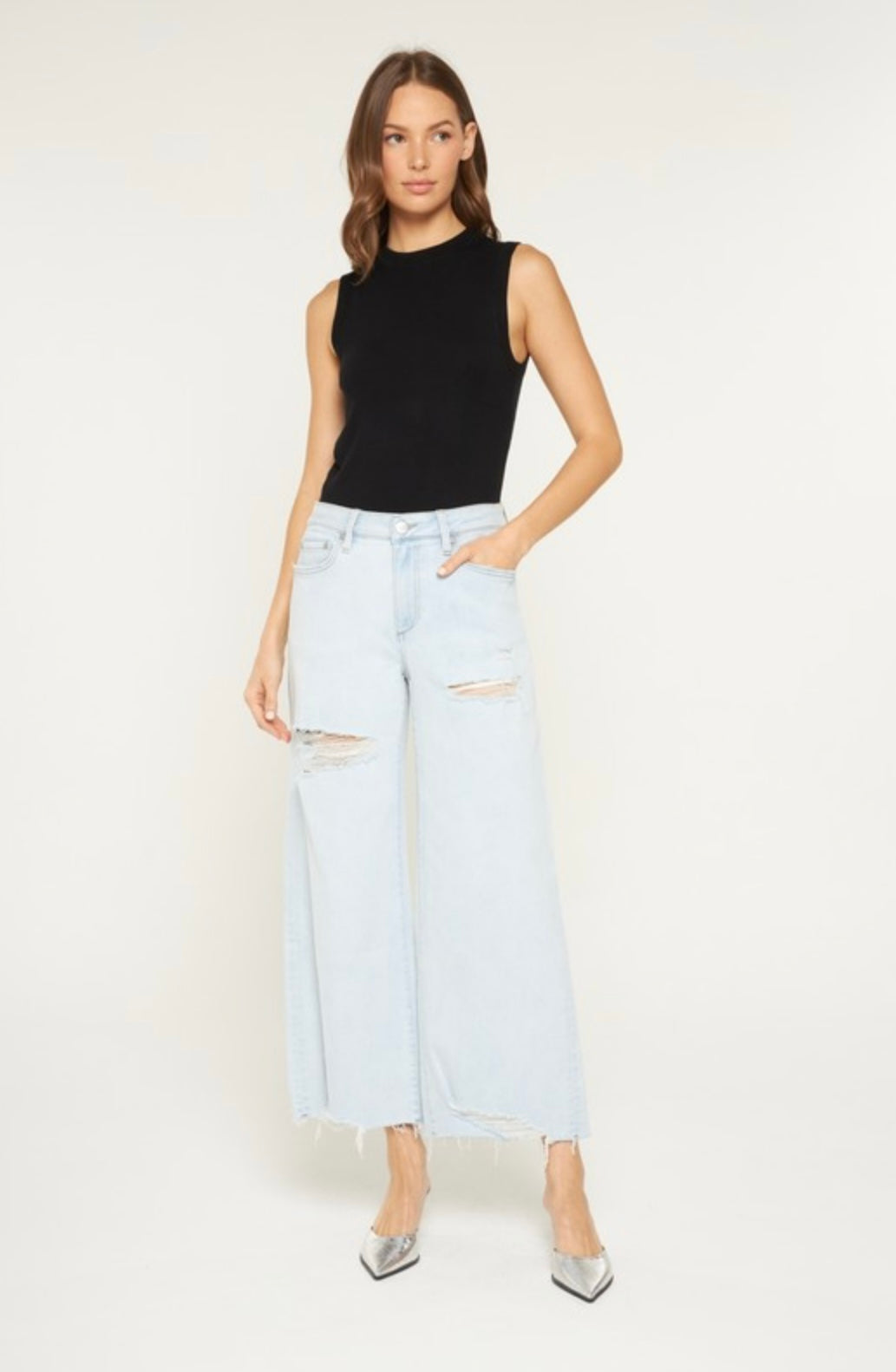 Mica Denim High Rise Distressed Jeans