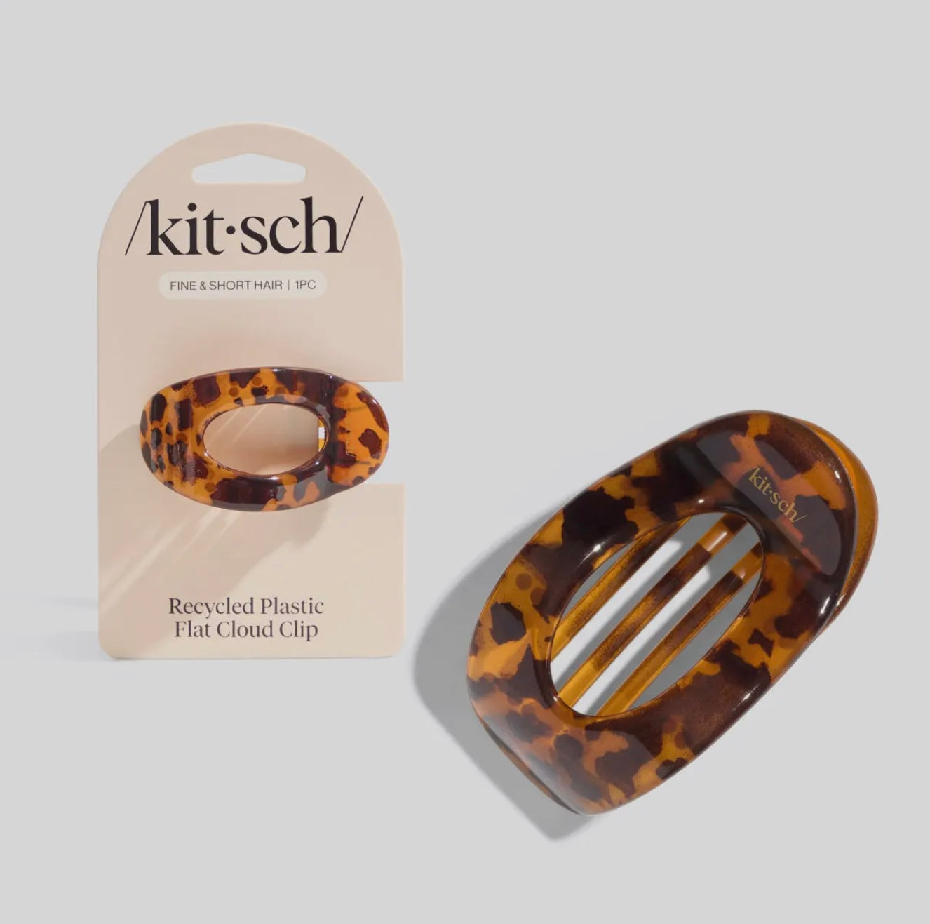 Kitsch Recycled Plastic Small Flat Cloud Clip - Tort