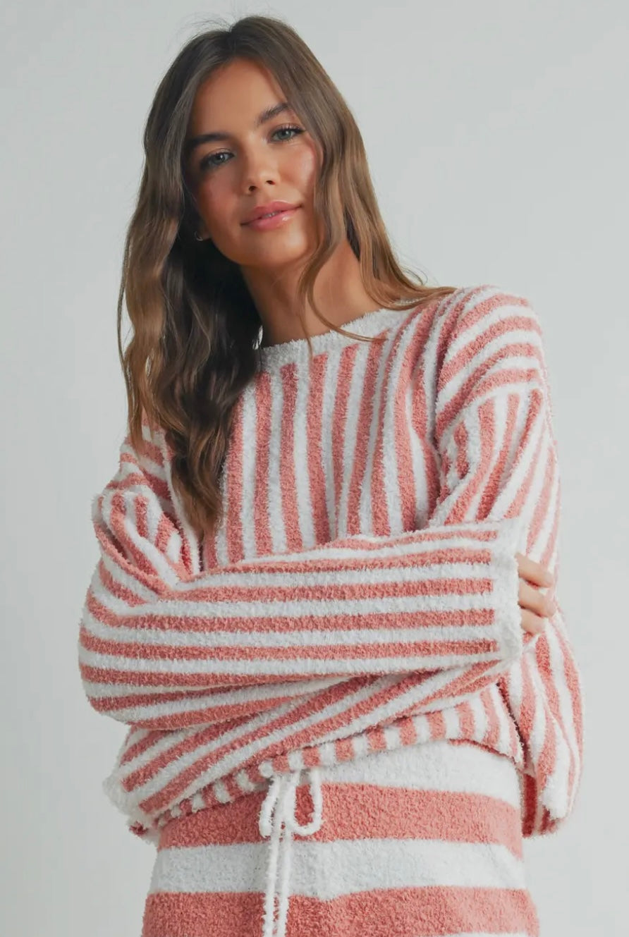Cozy Striped Round Neck Sweater