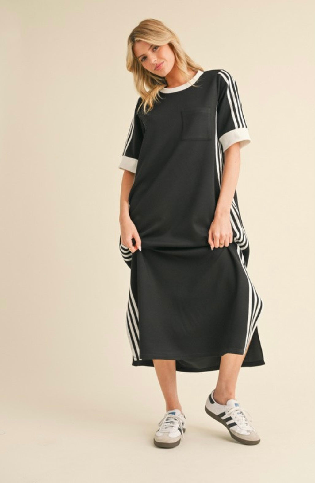 Sporty Chic Casual Maxi Dress