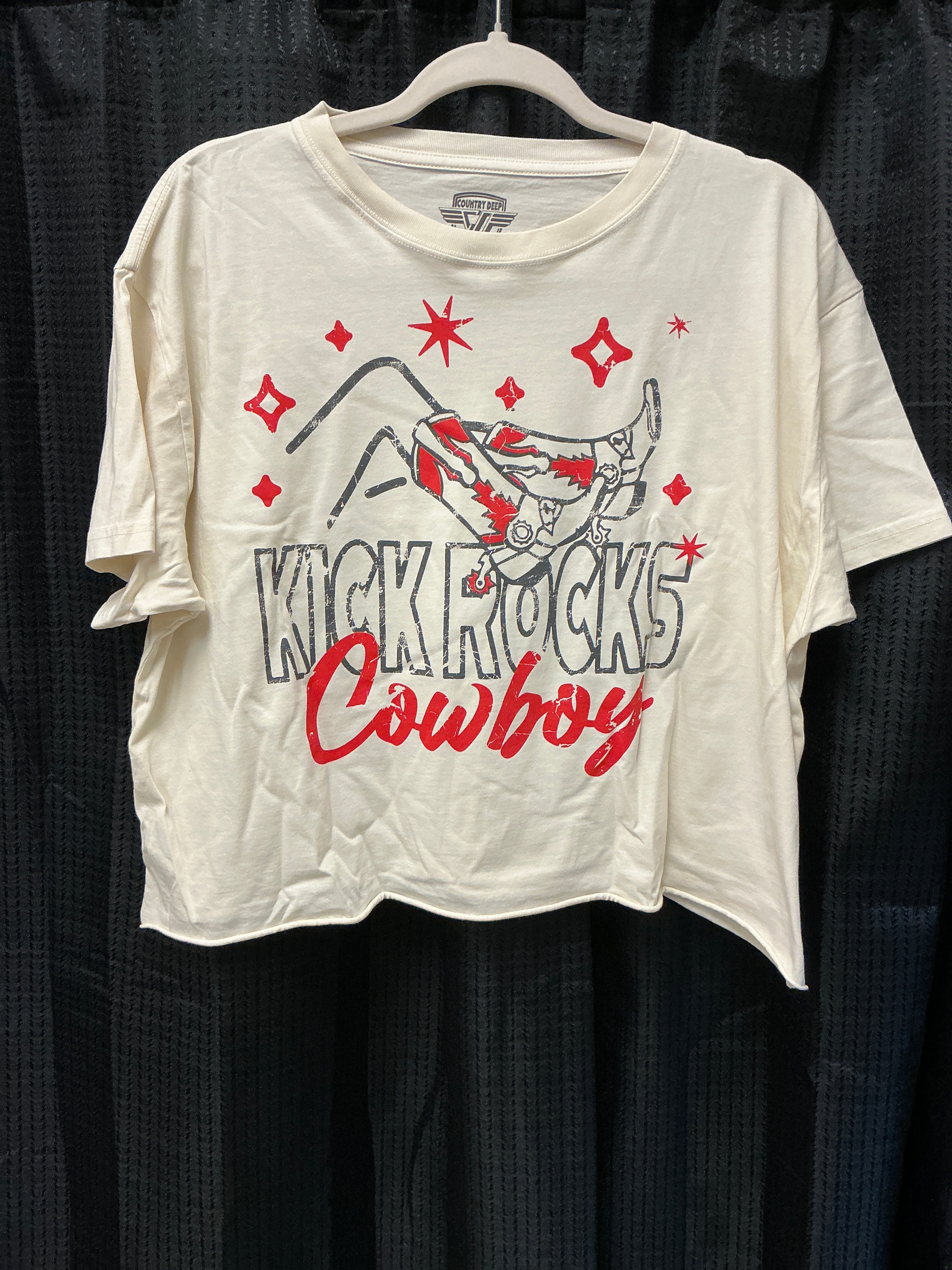 Crop Kick Rocks Cowboy Graphic Tee