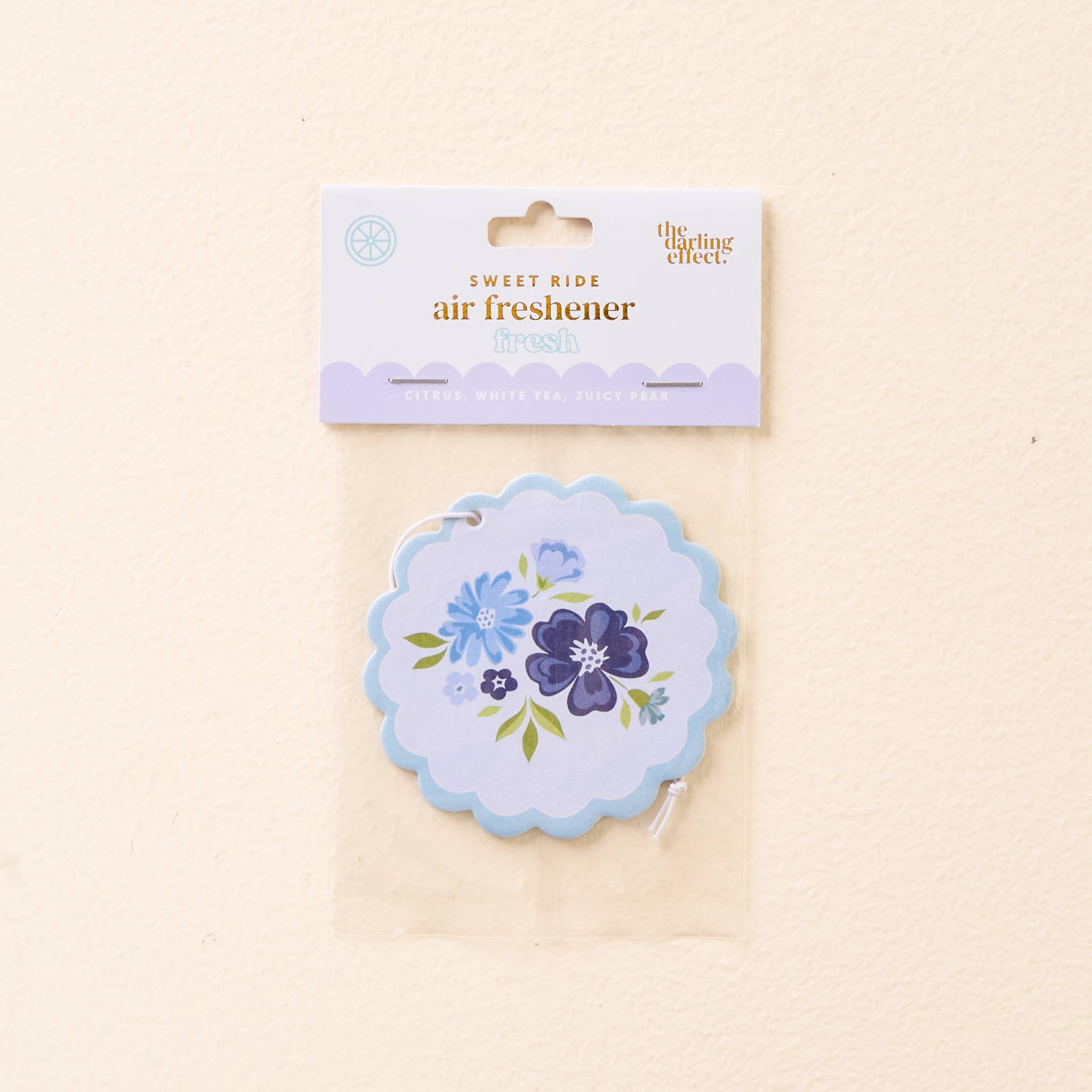 Car Air Freshener-Dainty Floral Navy