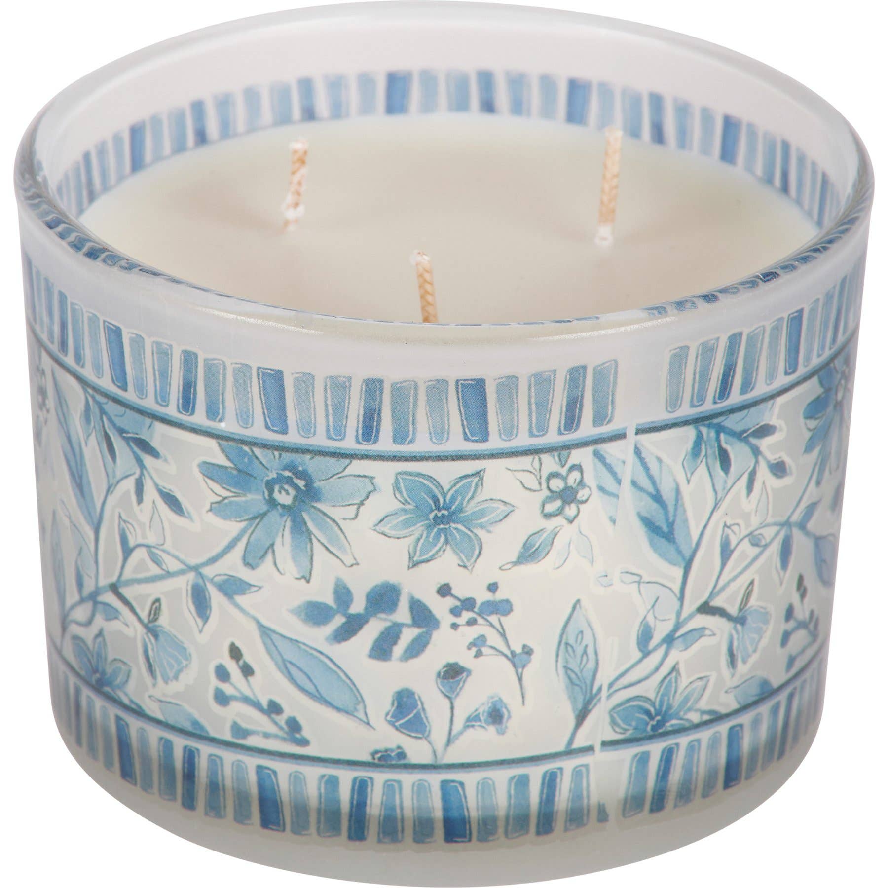 Blue Florals Candle