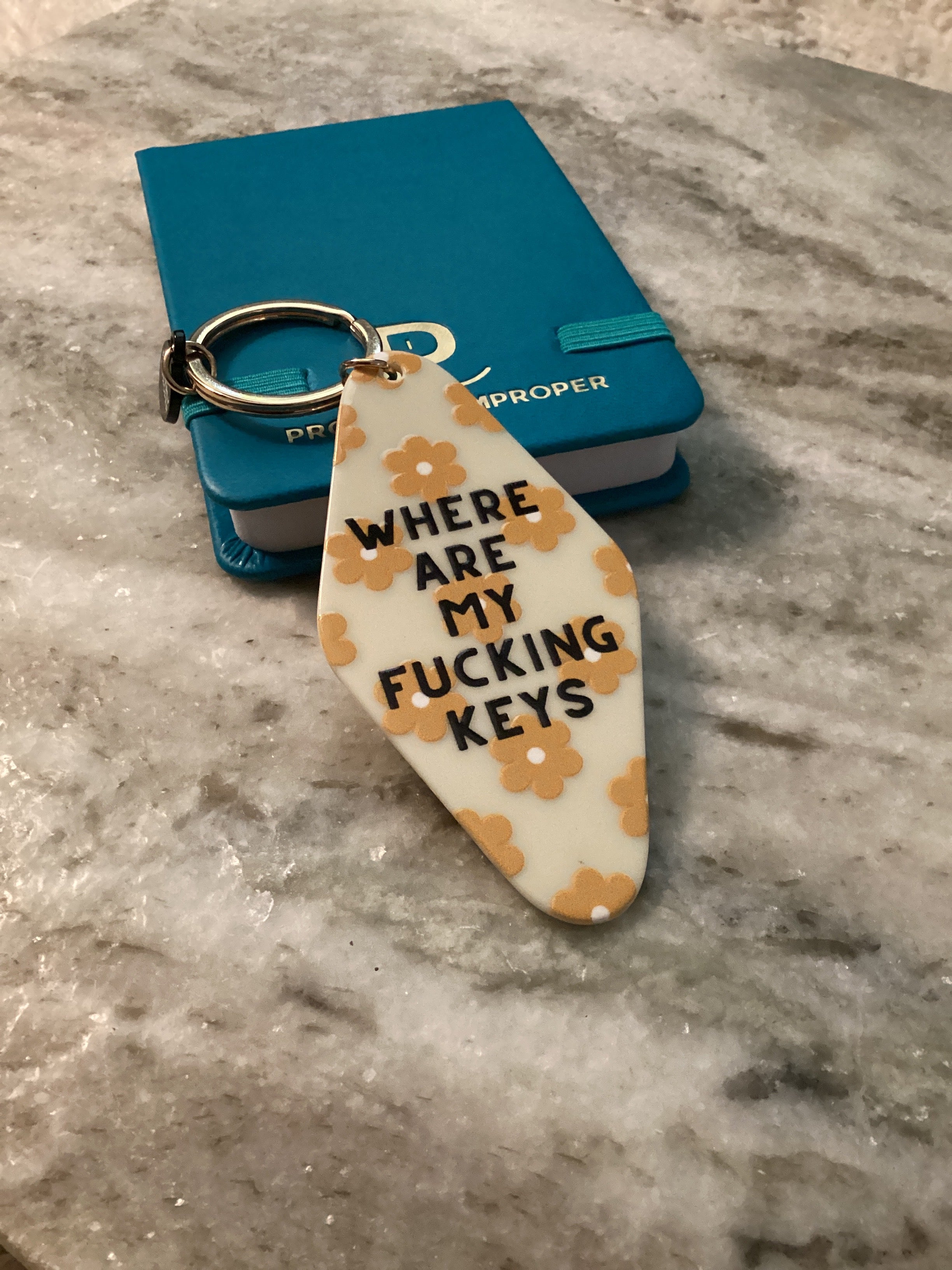 Where Are My F*cking Keys Motel Keychain