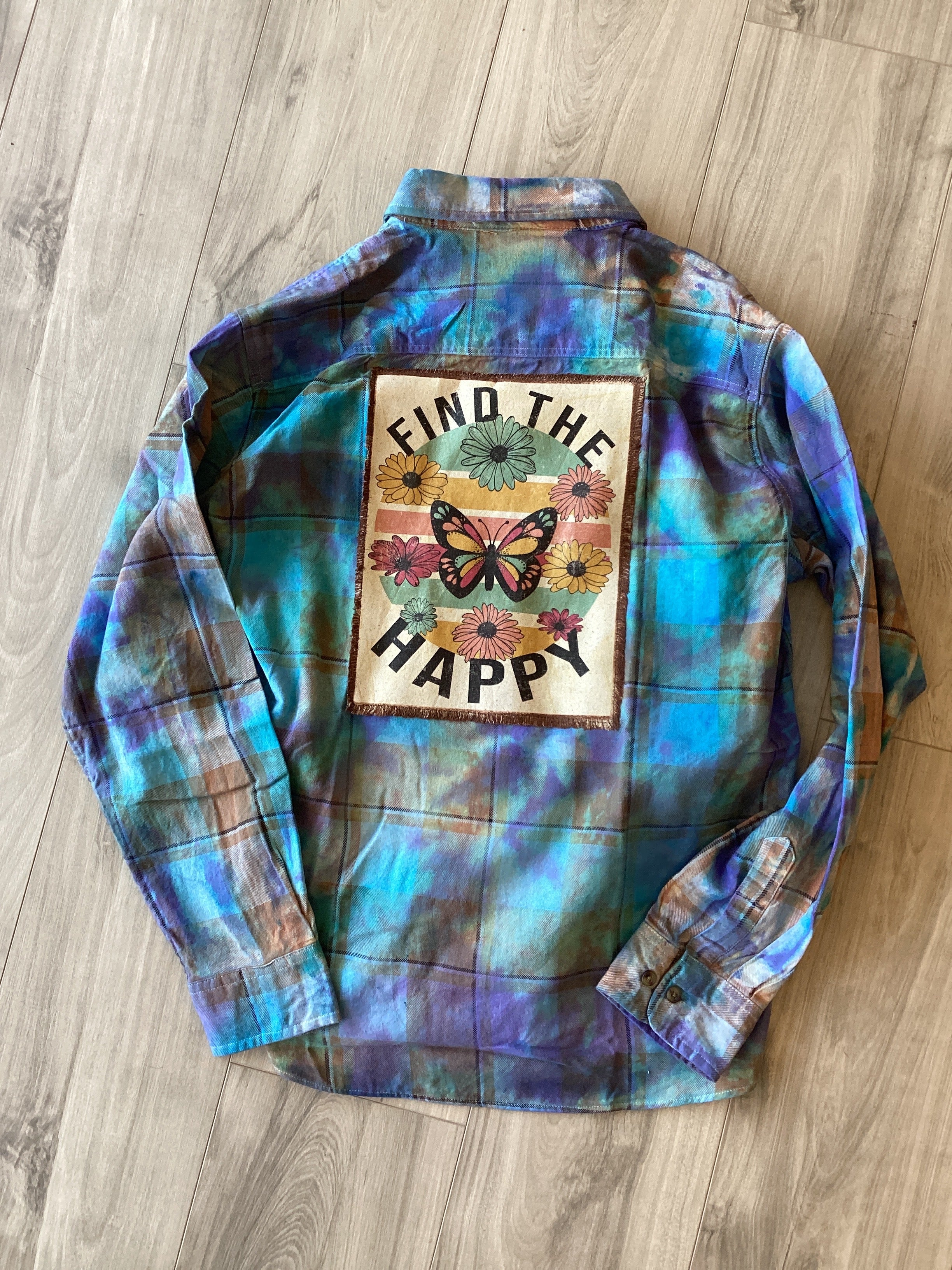 Acid Wash Flannel W/ Patch