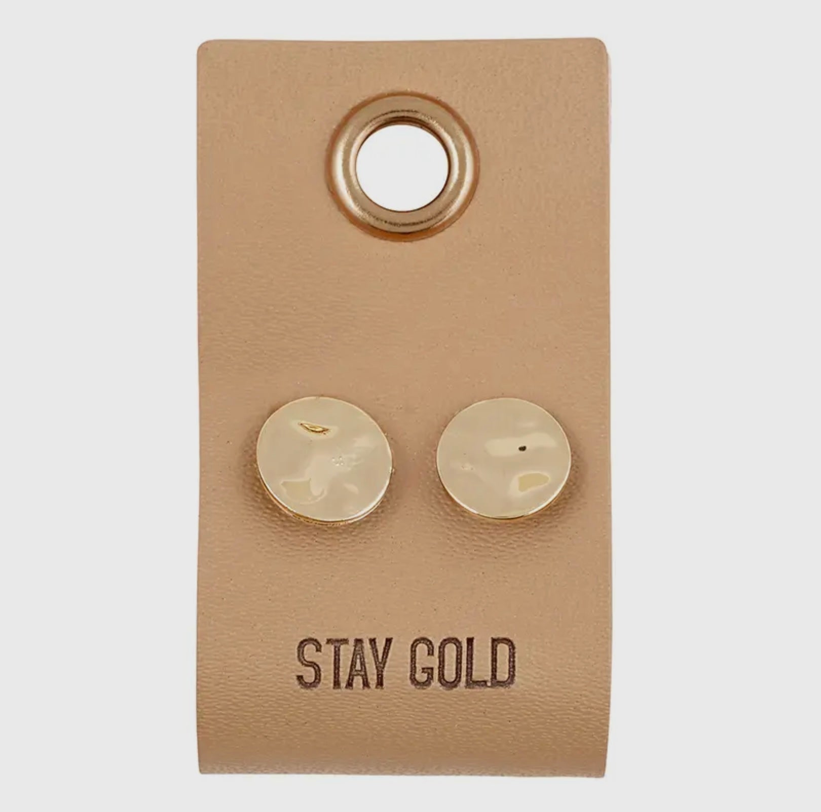 Stay Gold Mini Circle Earrings