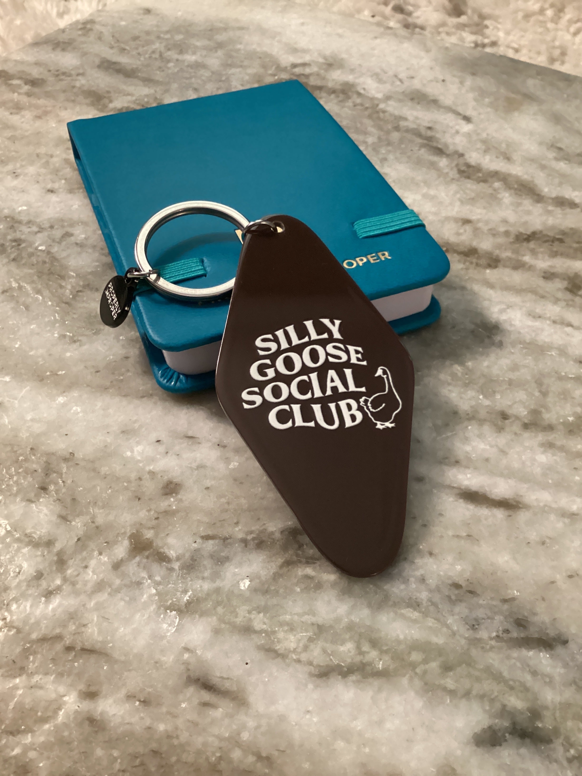 Silly Goose Social Club Motel Keychain