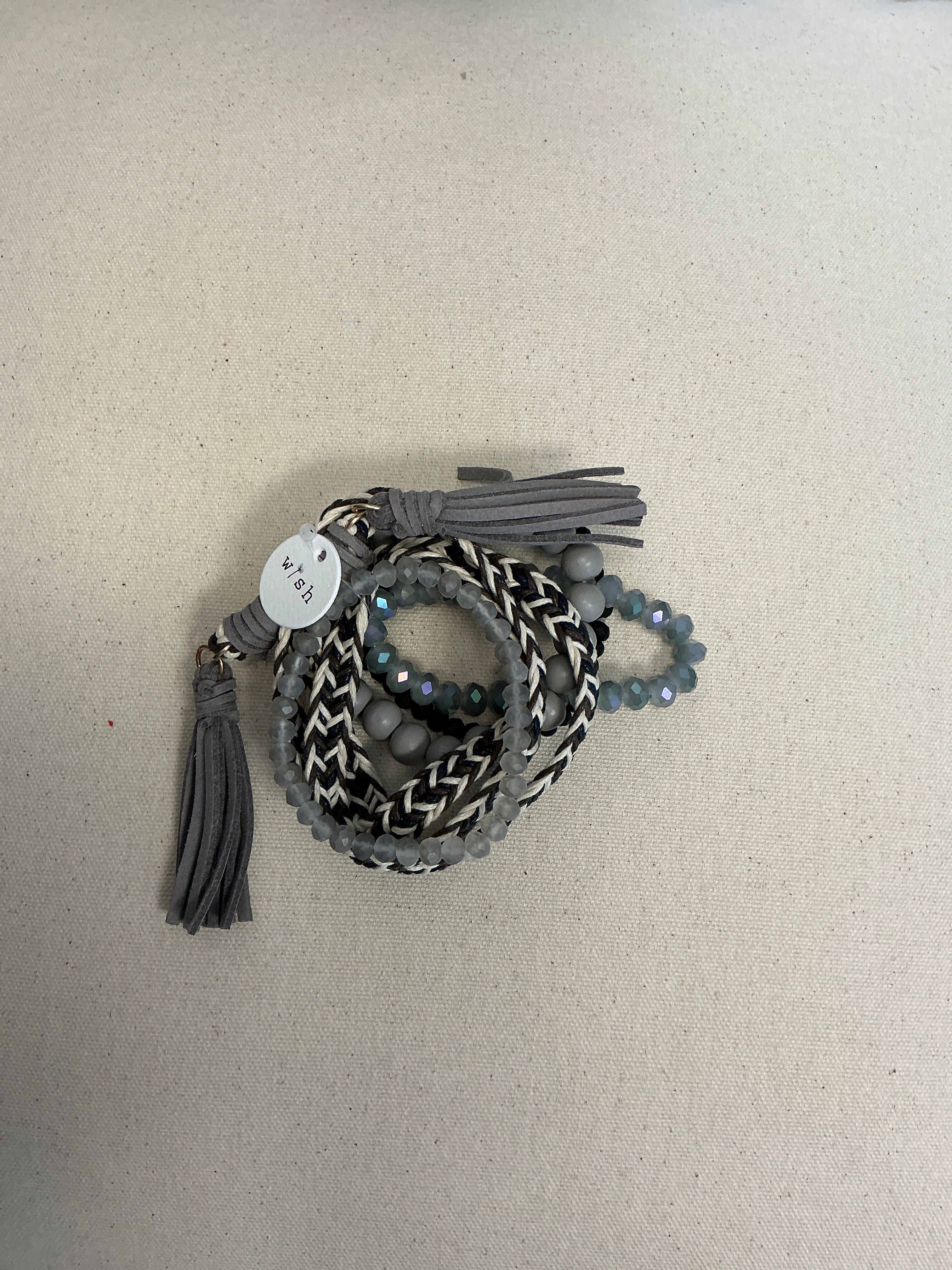 Wrap and Stretch Wooden Black Bracelet