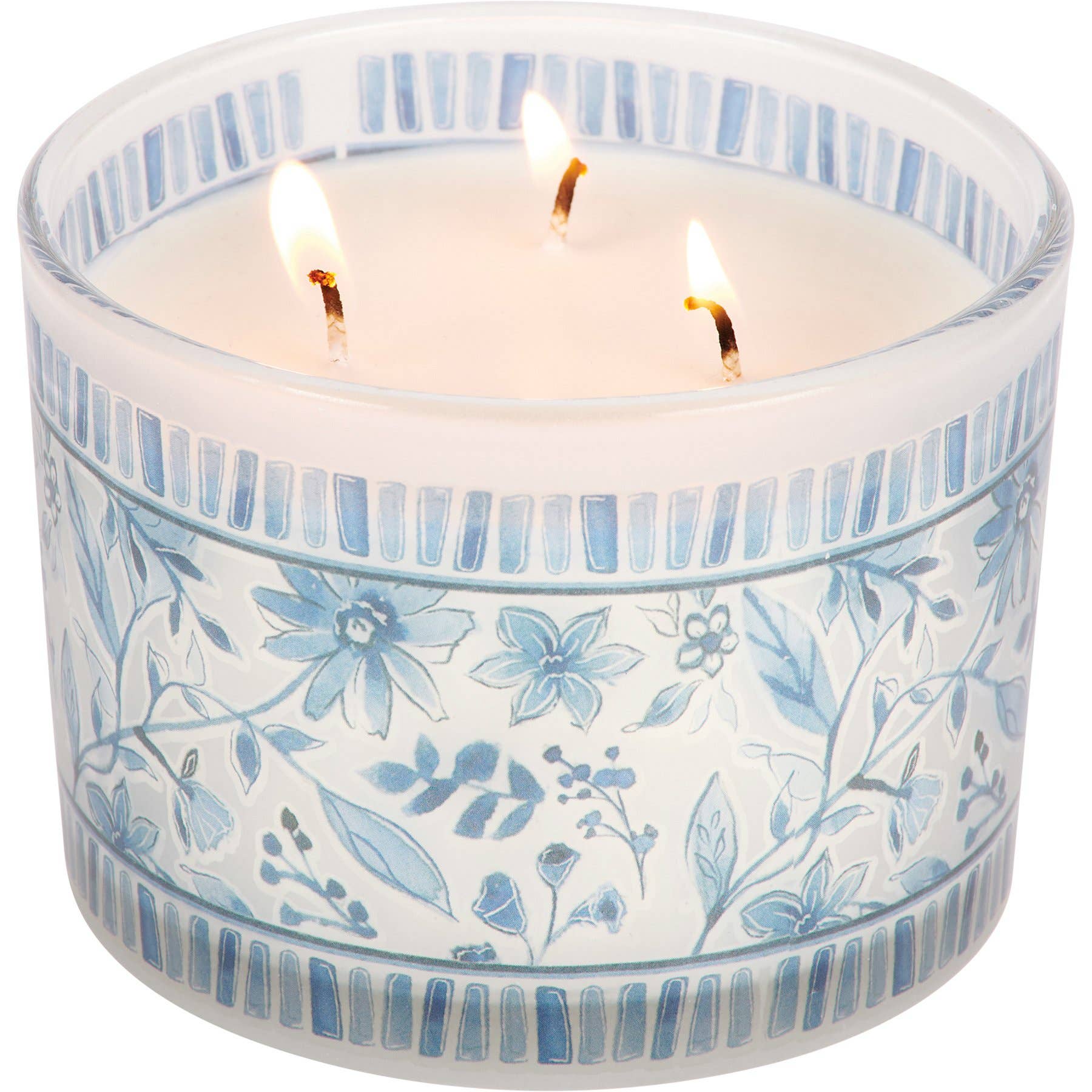 Blue Florals Candle