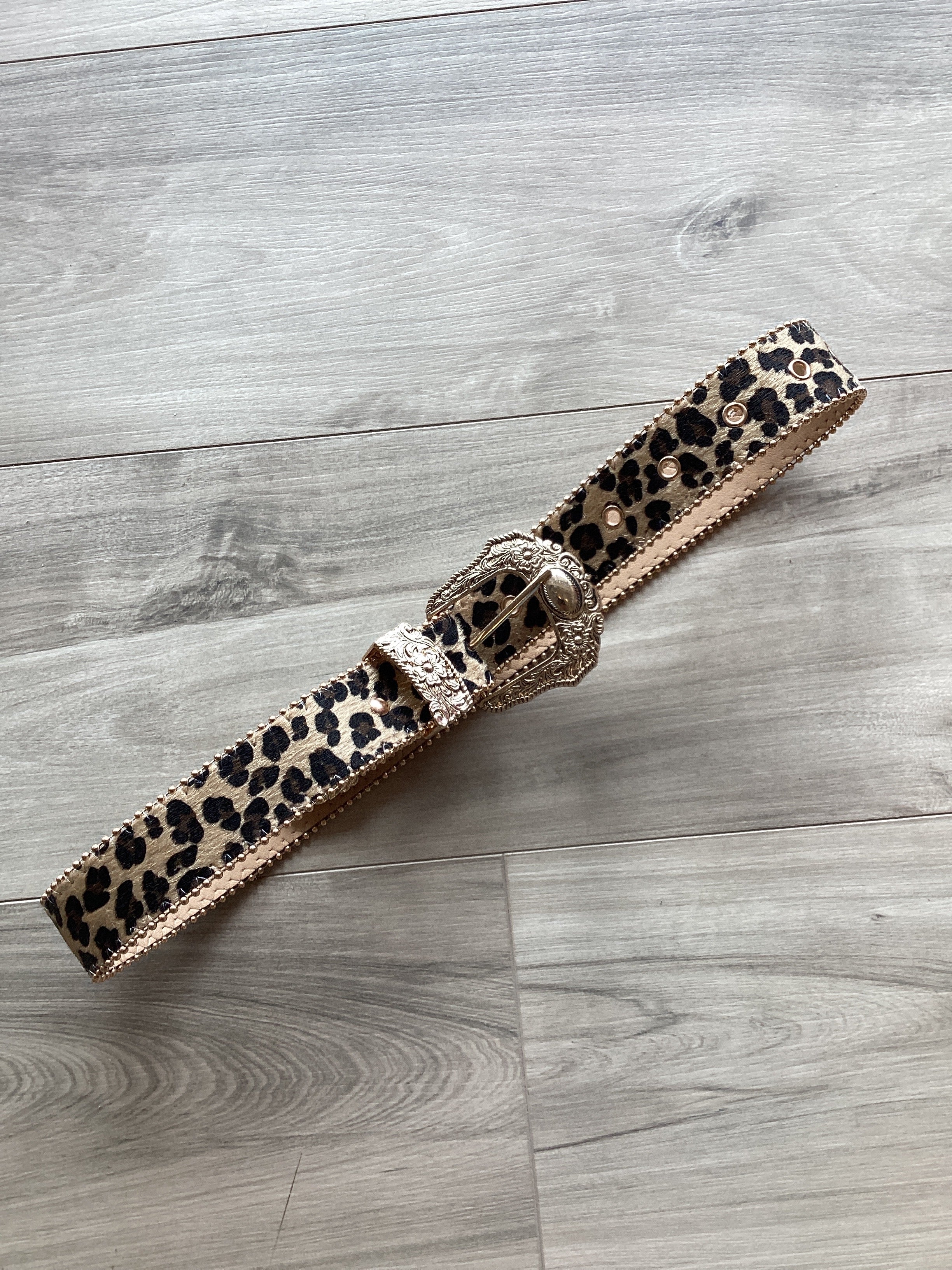 Leopard/Gold Belt