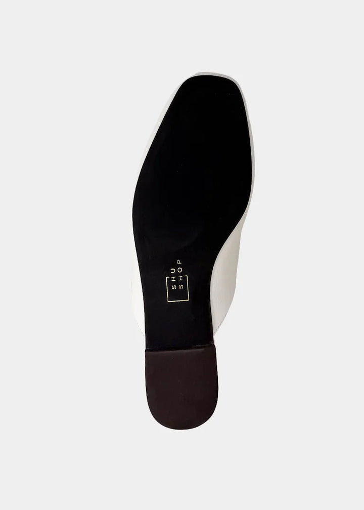 Black shoe sole on a white background