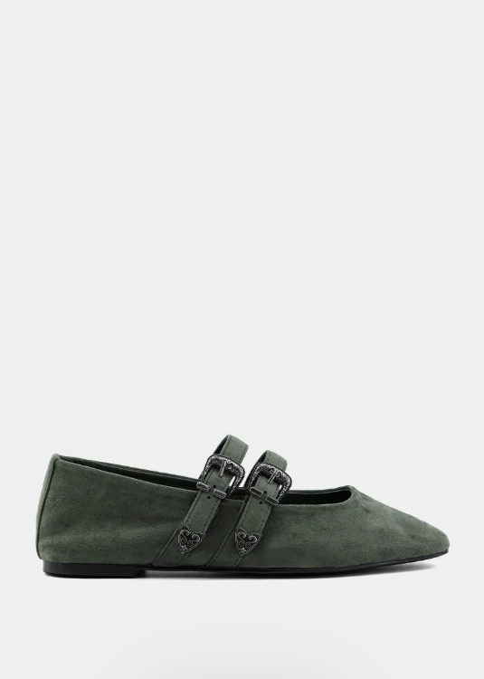Black loafer shoe on a white background