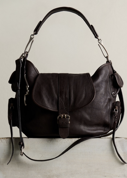 Dark Brown Espresso purse on white background