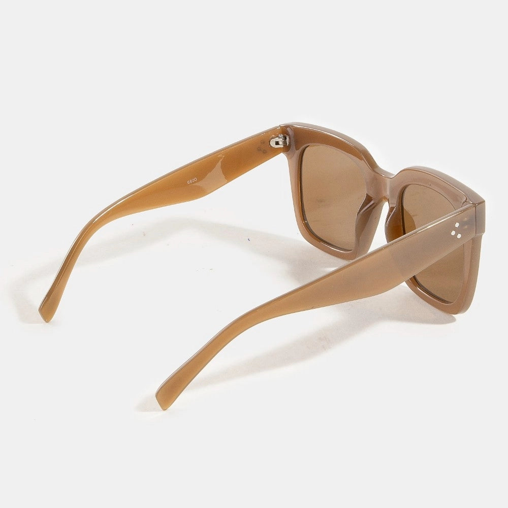 Brown sunglasses on a white background