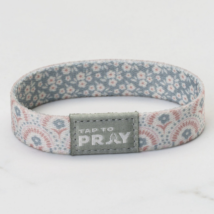 Floral patterned headband with &