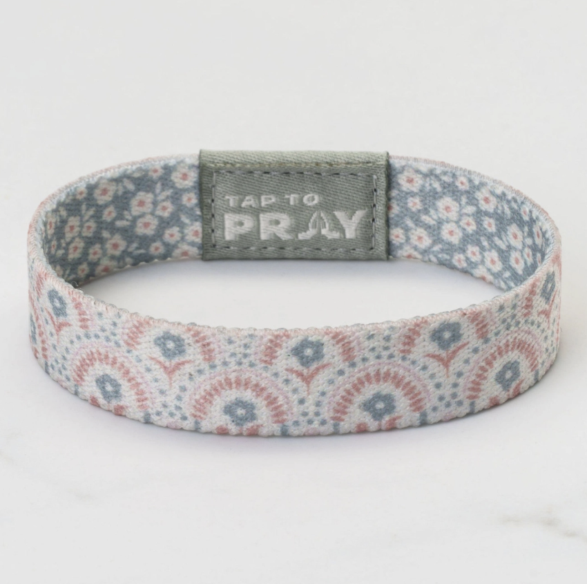 Floral patterned headband with a &