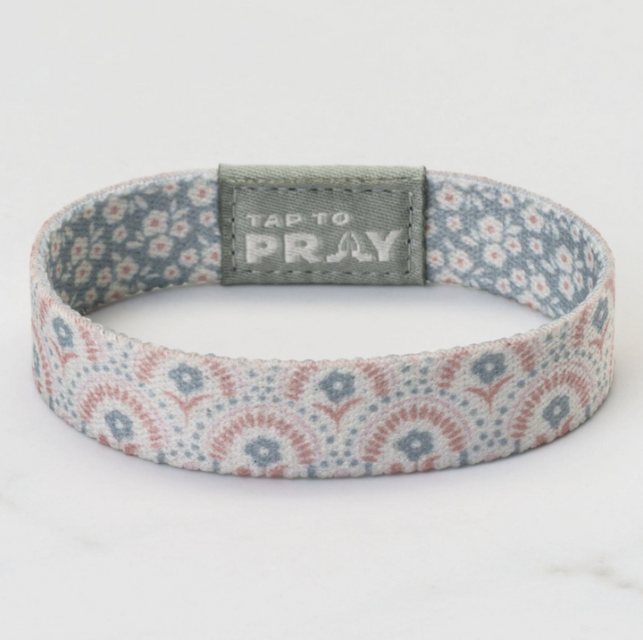 Floral patterned headband with a &