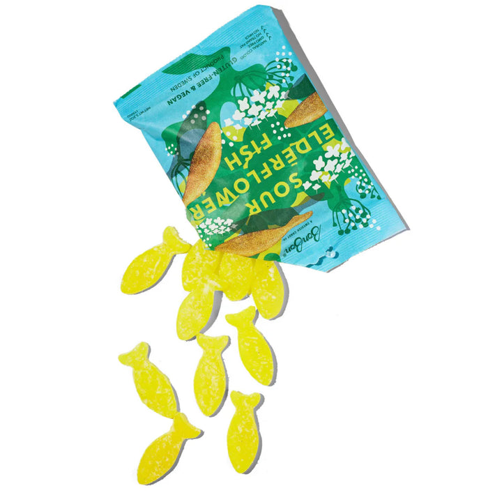 package of candy on white background