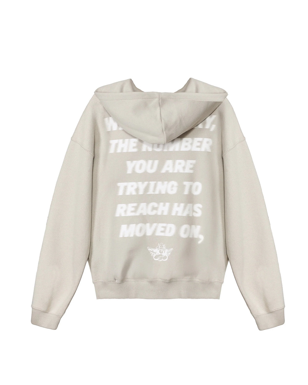 Beige sweatshirt on plain background