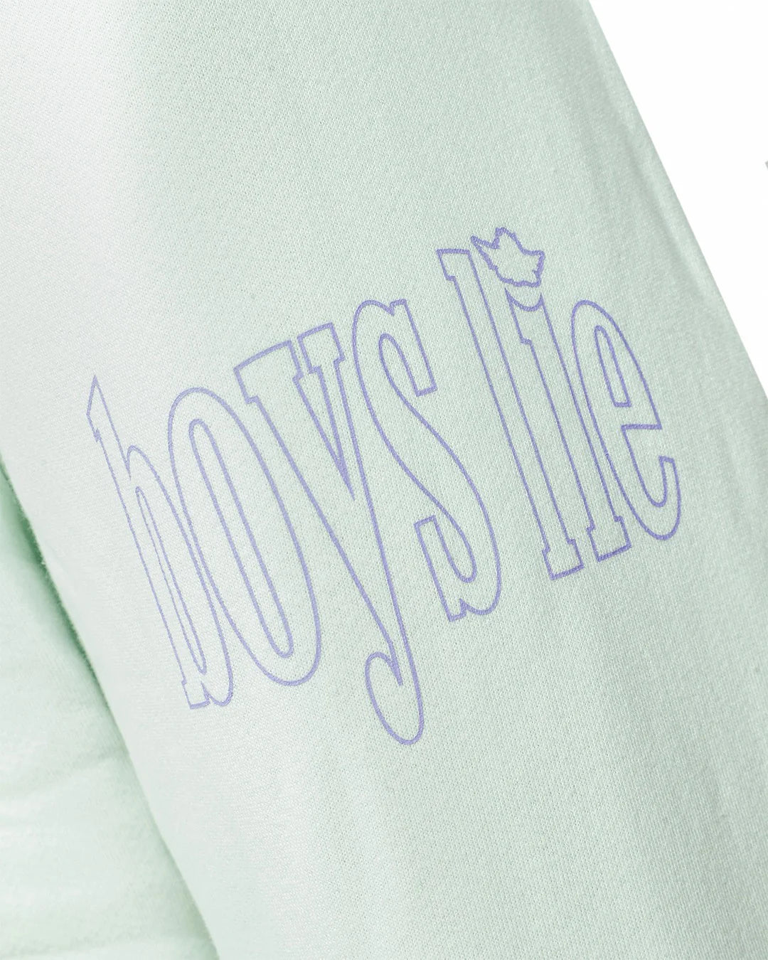 Light green sweatshirt with &