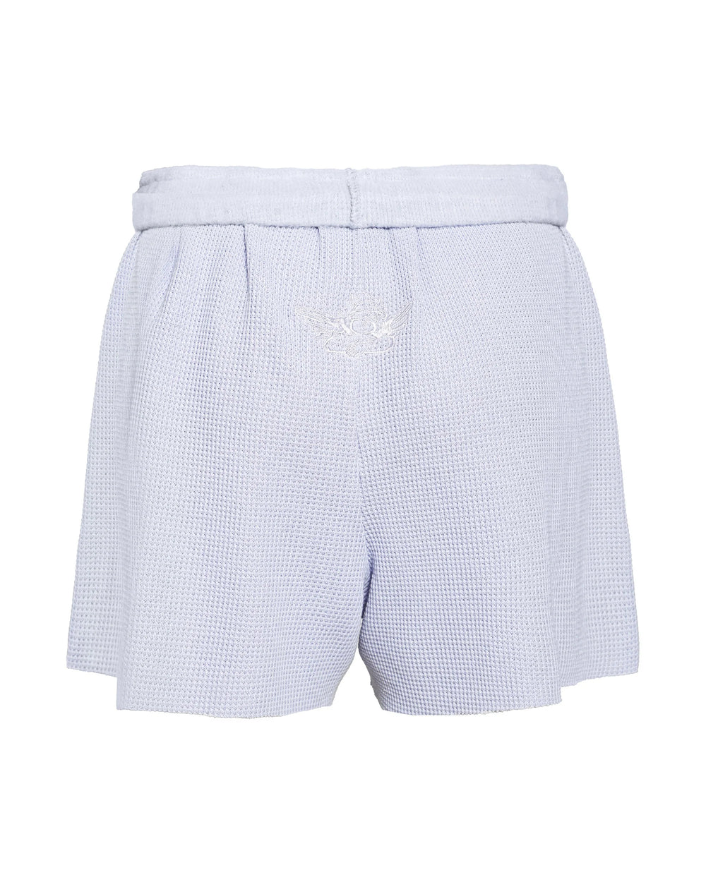 Light lilac shorts on a white background