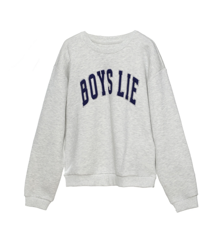 Grey crewneck with &