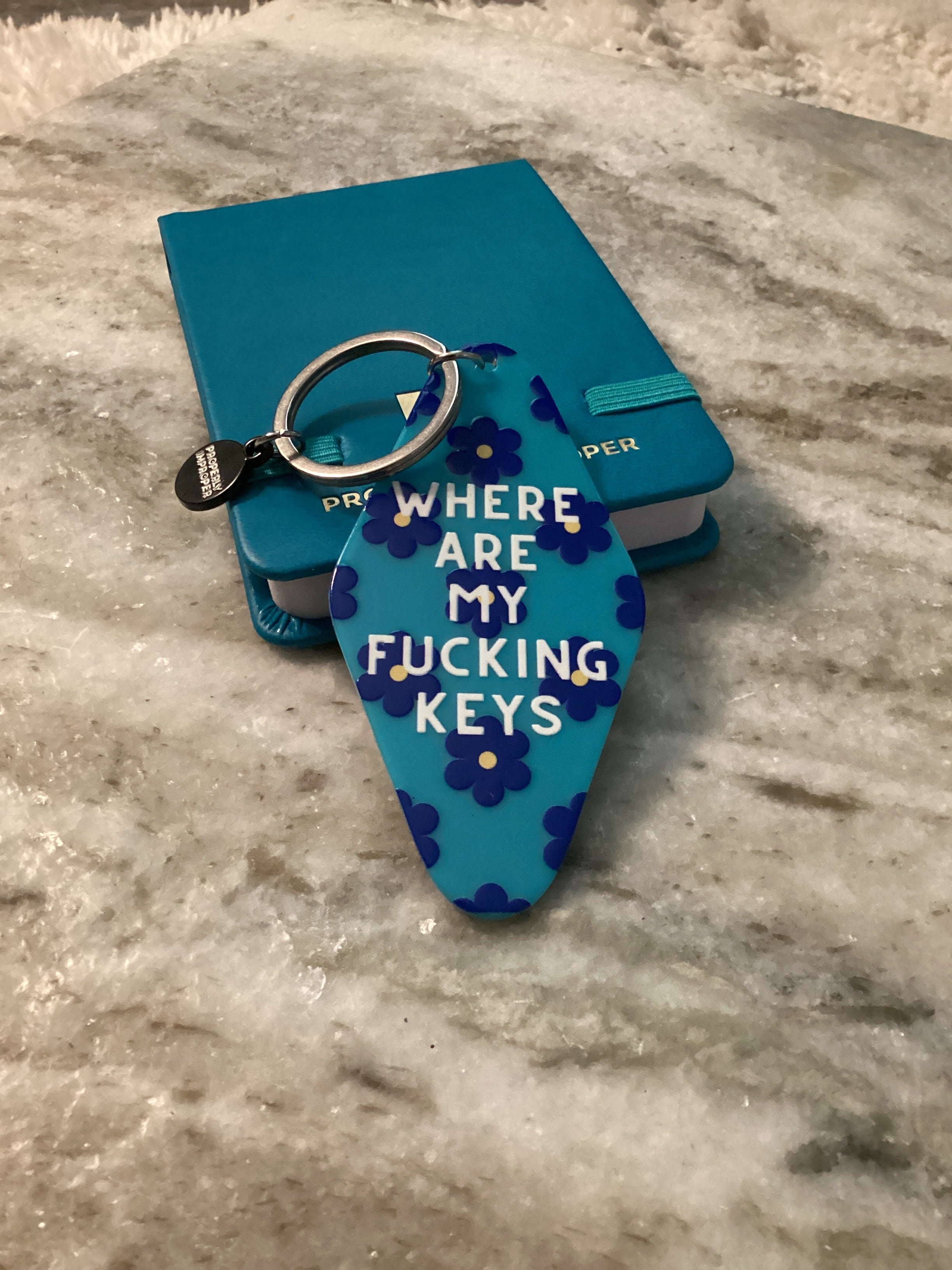 Where Are My F*cking Keys Motel Keychain