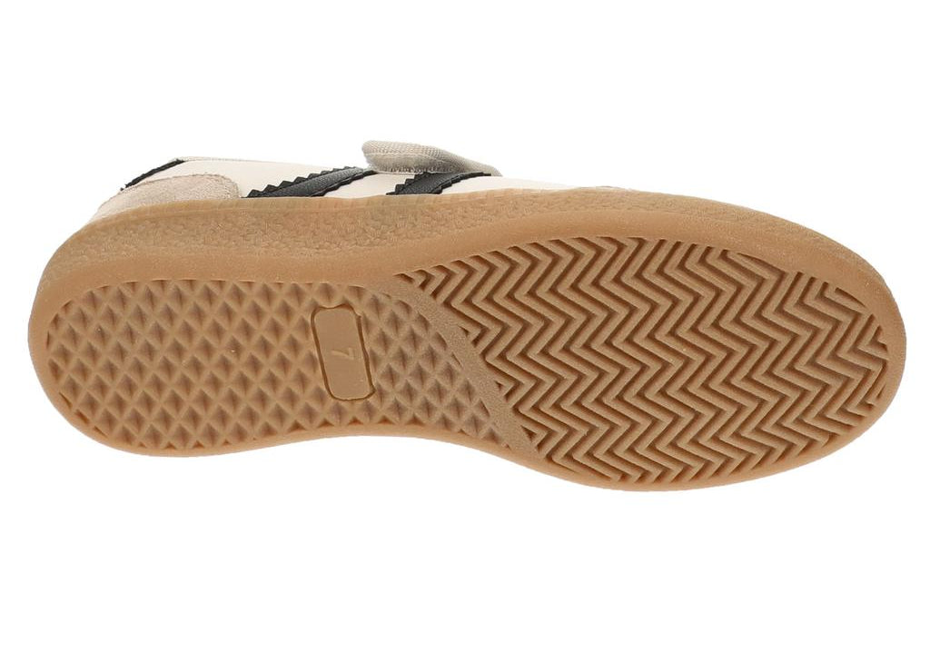 Bottom of single sneaker shown on white background