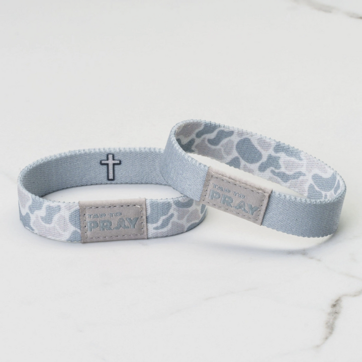 Two fabric bracelets with &