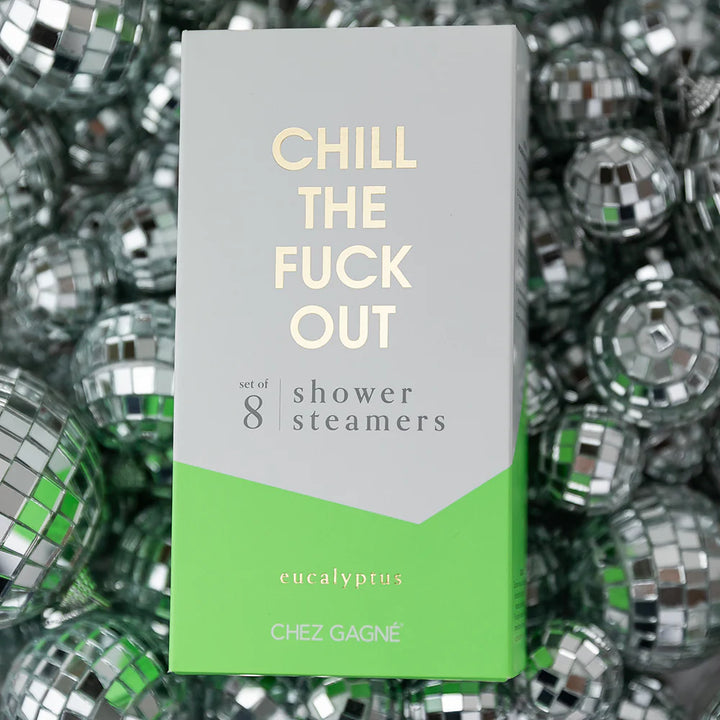 Box of shower steamers with text &