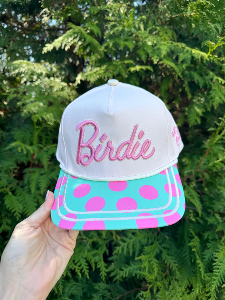 White cap with pink &