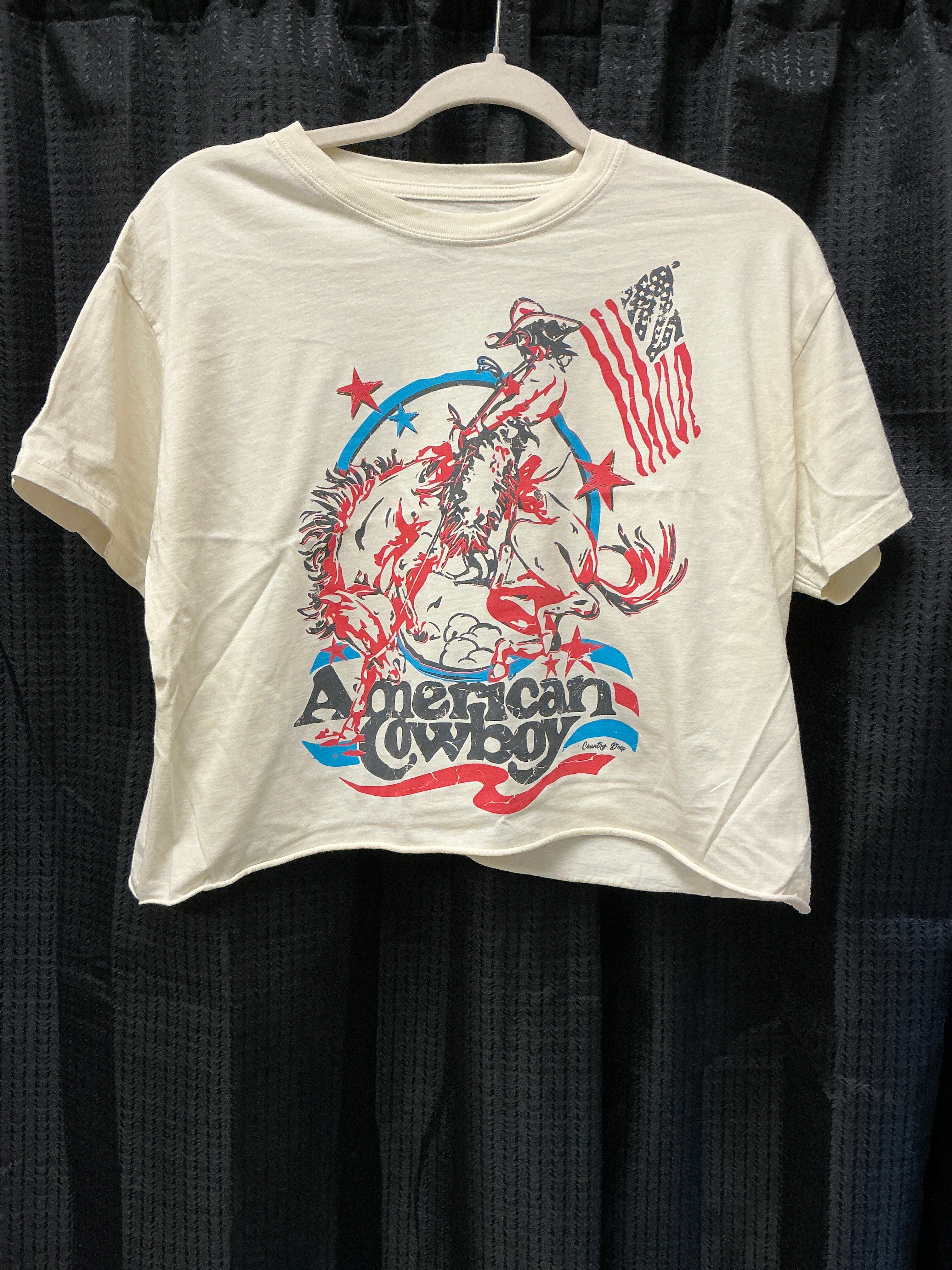 Crop American Cowboy Graphic Tee