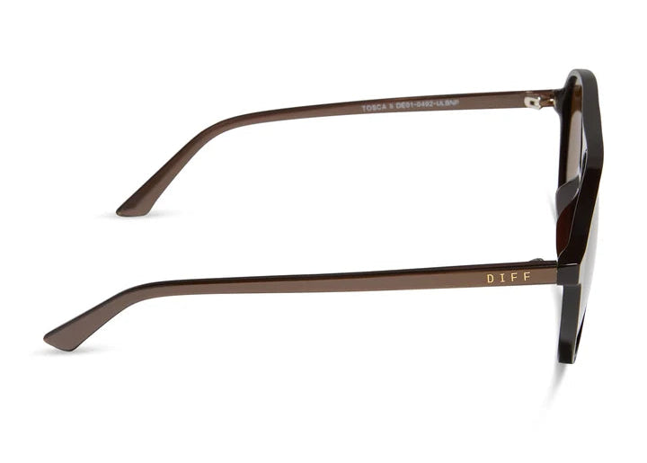 Pair of brown sunglasses with &