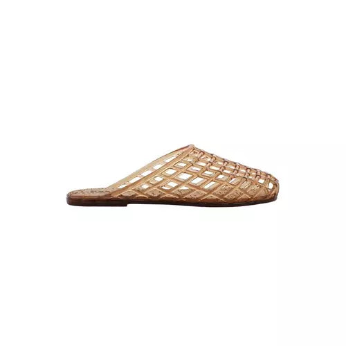 Woven sandal on a white background