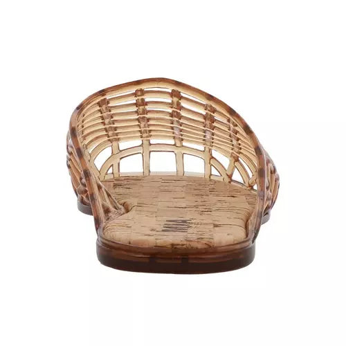 Woven sandal on a white background