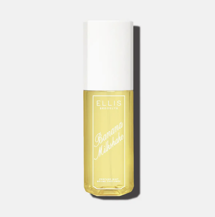Ellis Brooklyn banana milkshake perfume mist on white background