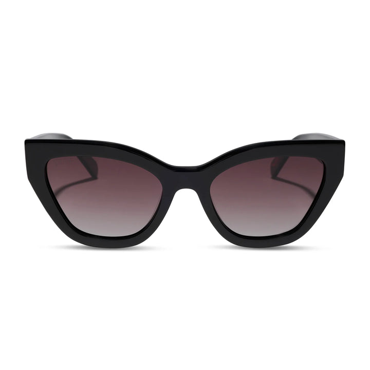 Black sunglasses on white background