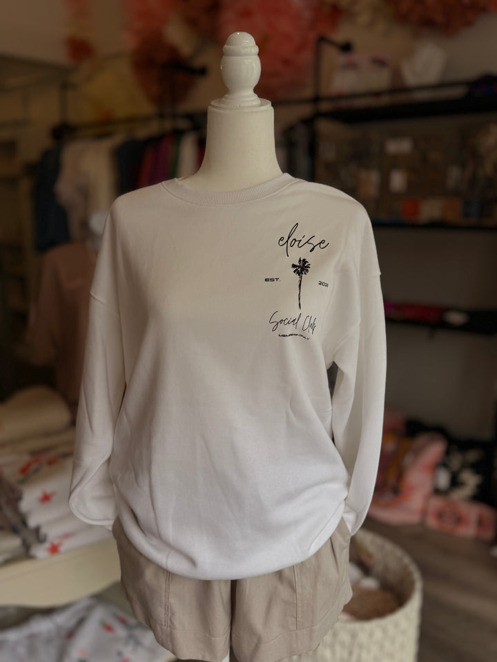 Custom “eloise Social Club” Drop Shoulder Sweatshirt