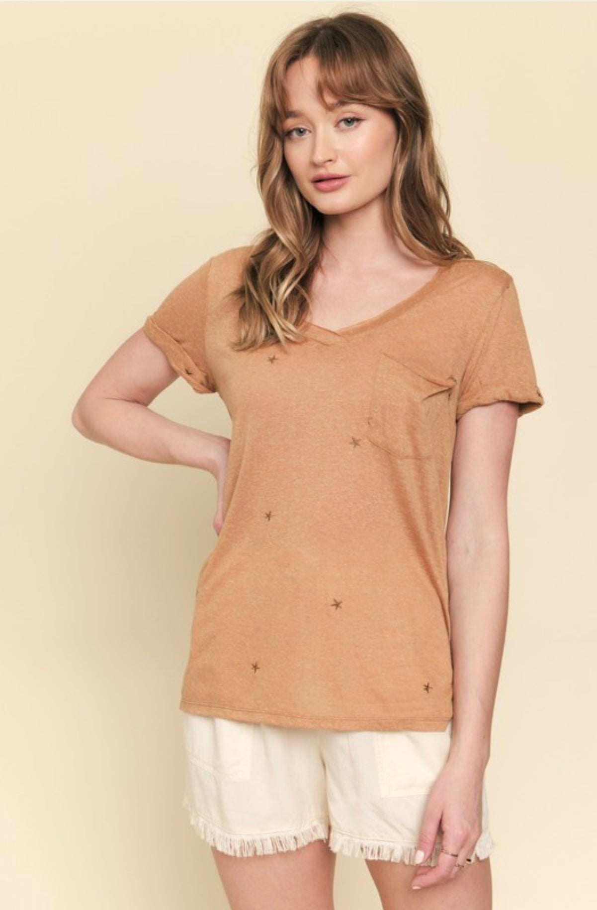 Burnt Orange Star Tee