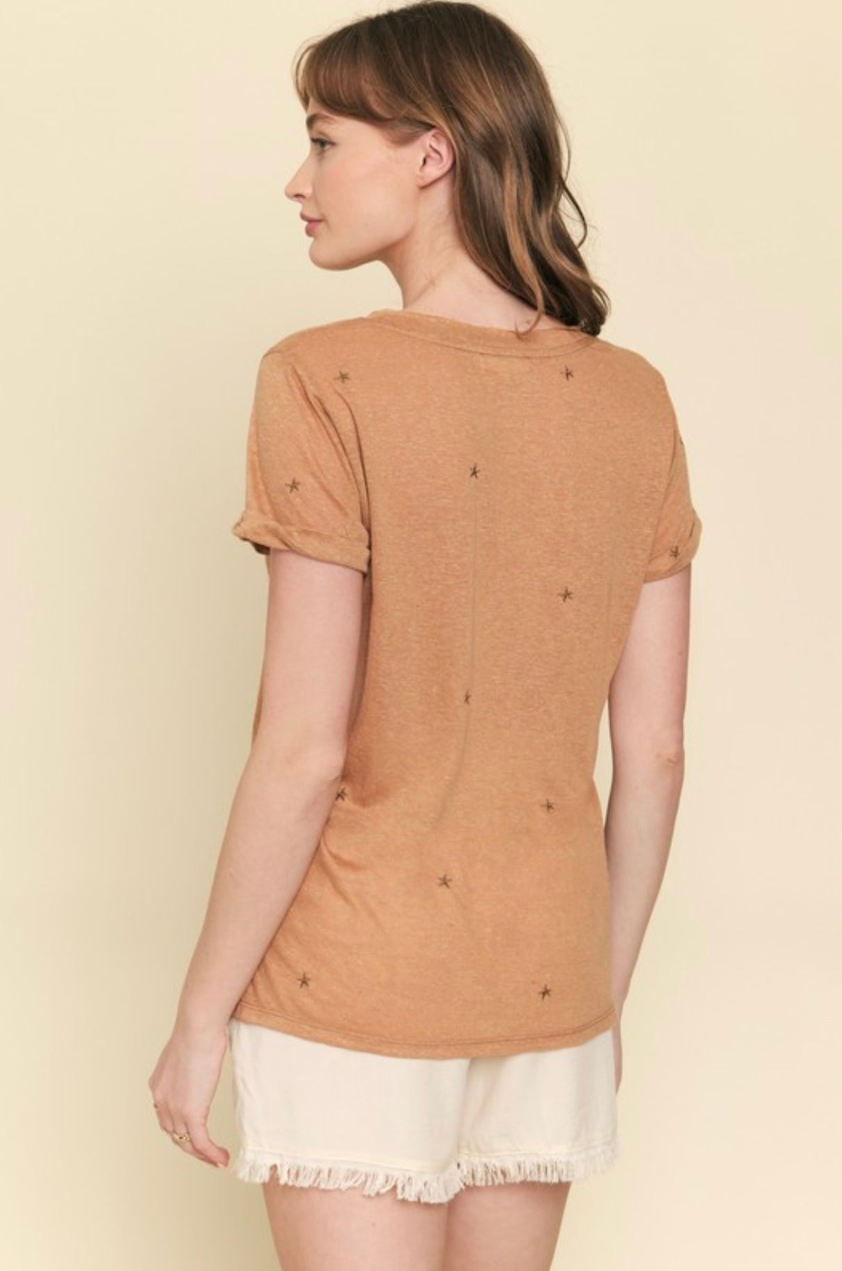 Burnt Orange Star Tee