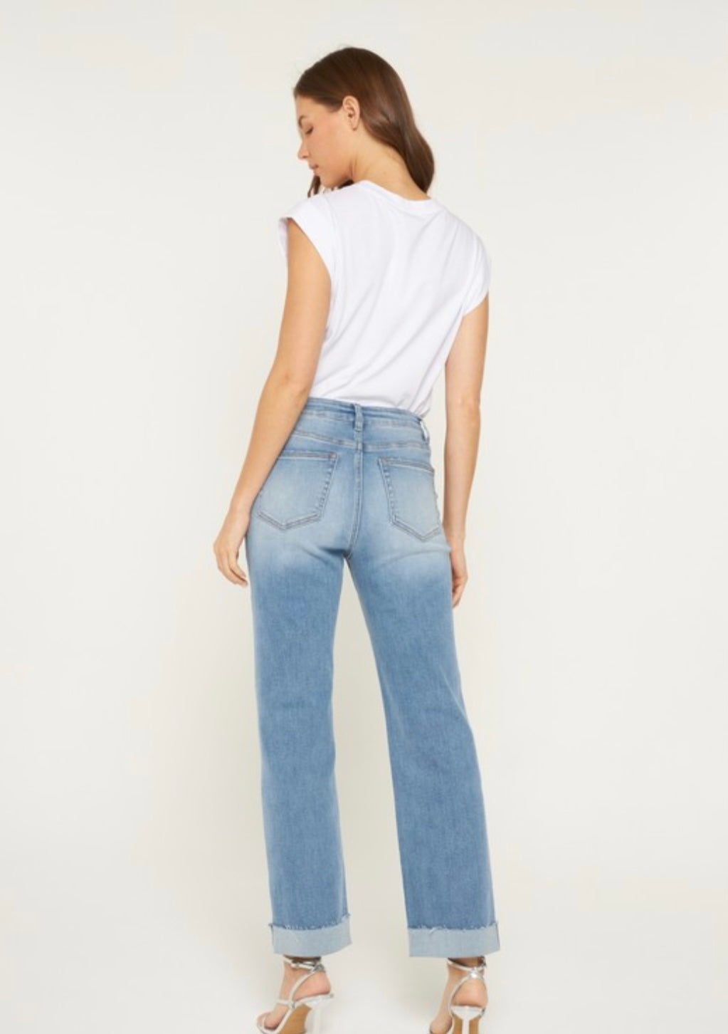 Mica Denim High Rise Straight Leg Jean
