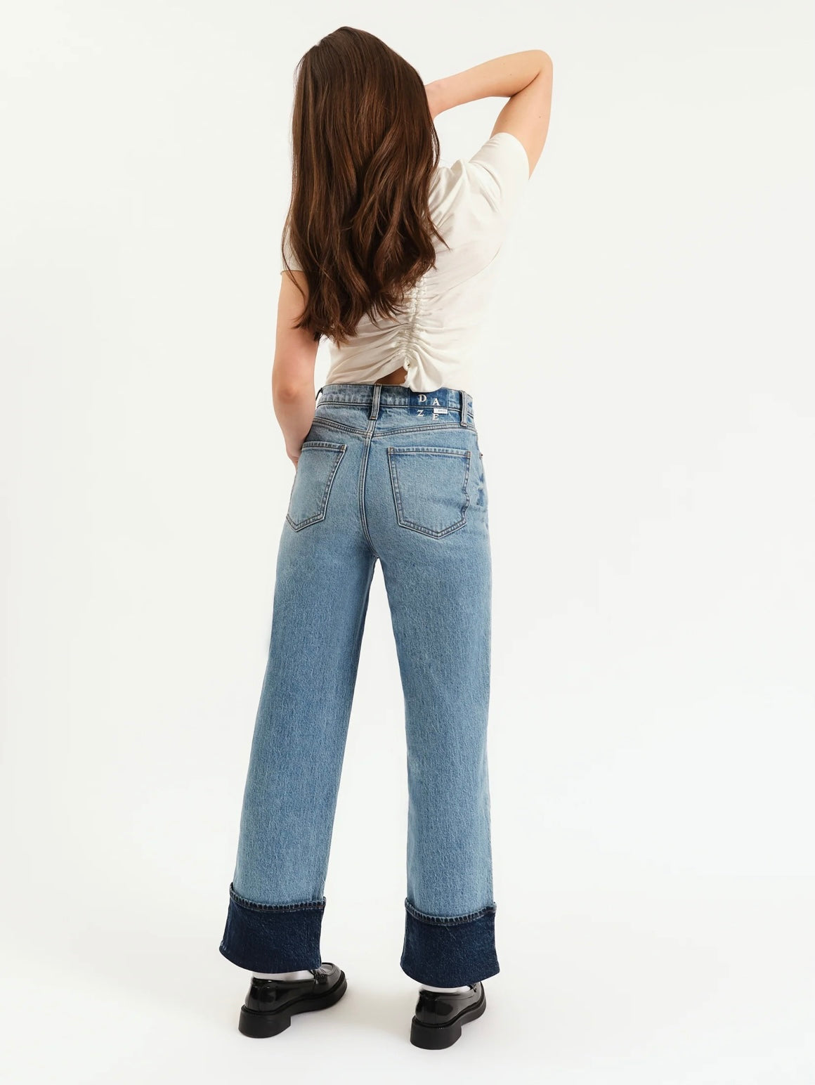 Daze Denim Eastside High Rise Loose In Plunge