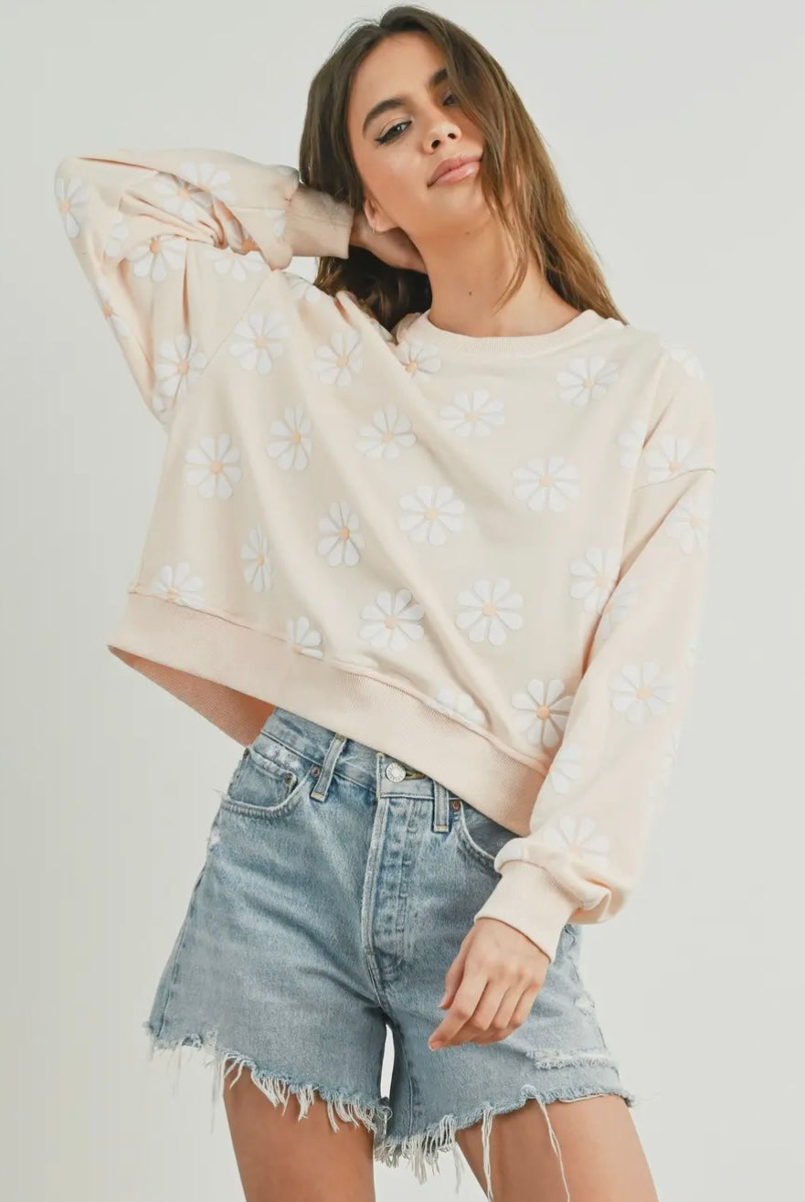 Daisy Round Neck Sweatshirt