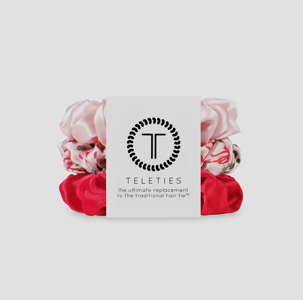 Teleties Blushmas Large Silk Scrunchies