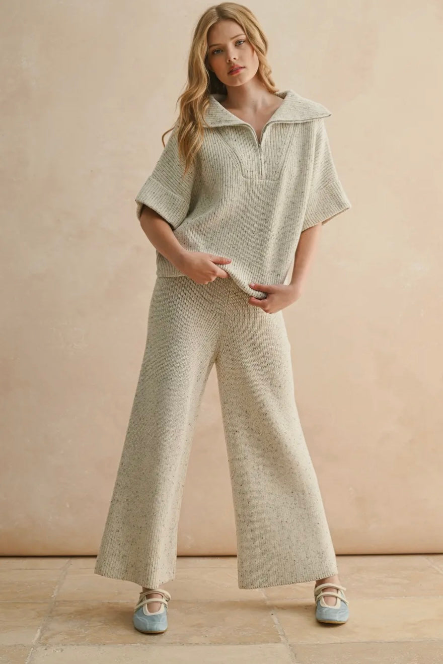 Salt And Pepper Knitted Pants
