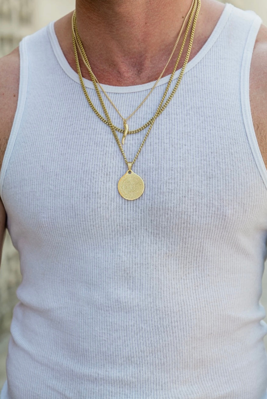 Rachel Nathan Medallion Necklace Mayan Calendar